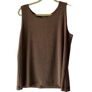 Travelers By Chico's Sleeveless Top 2 Petite Brown